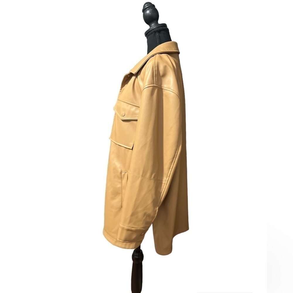 3/25$ (Mix)Ricki’s Faux Leather Jacket, Tan, Size M - Picture 5 of 15
